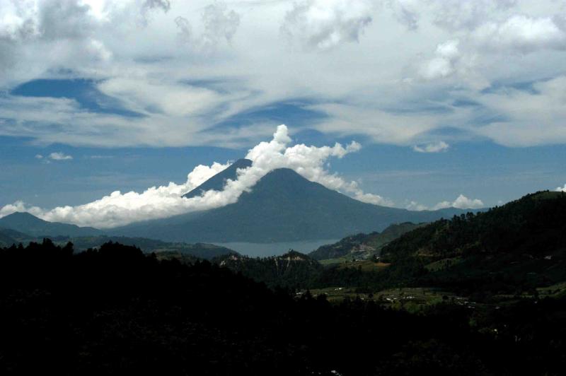 vulcans at Lago de Atitlan