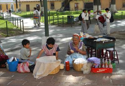 women selling food