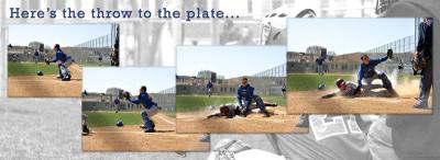 Heres the throw to the plate...