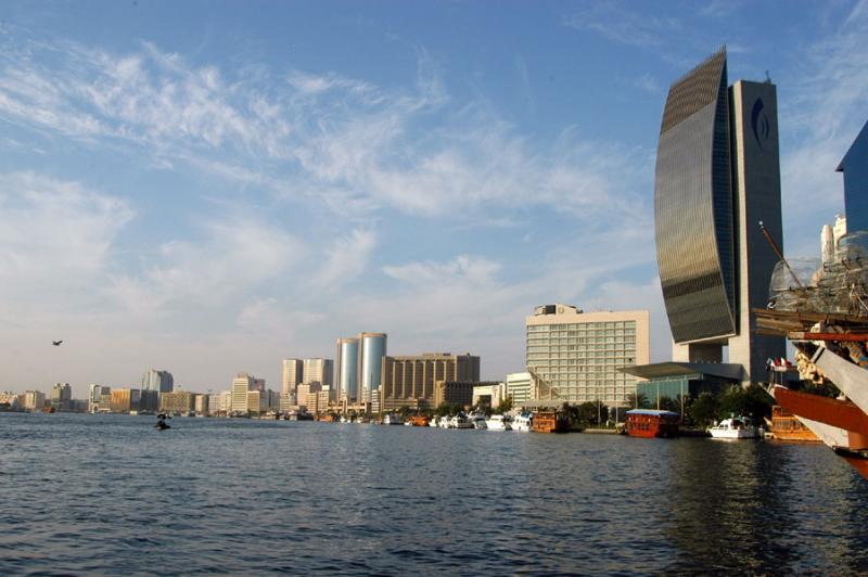 Dubai Creek with the National Bank of Dubai