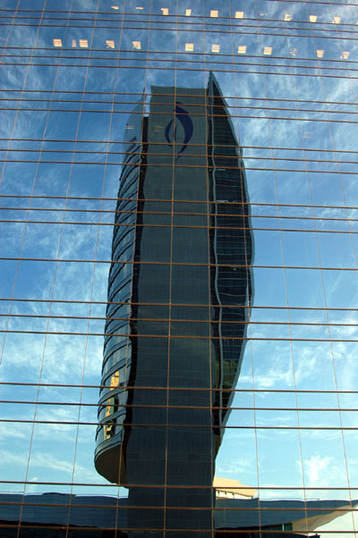 National Bank of Dubai reflected in the Dubai Chamber