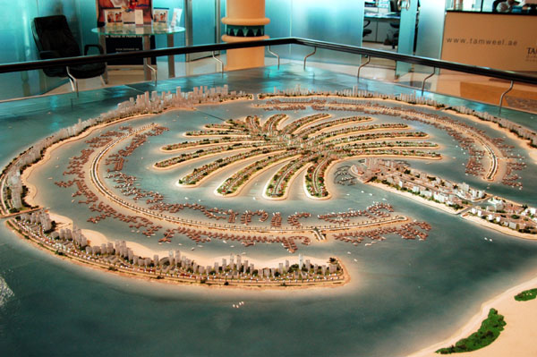 Architectural model of the Palm Jebel Ali