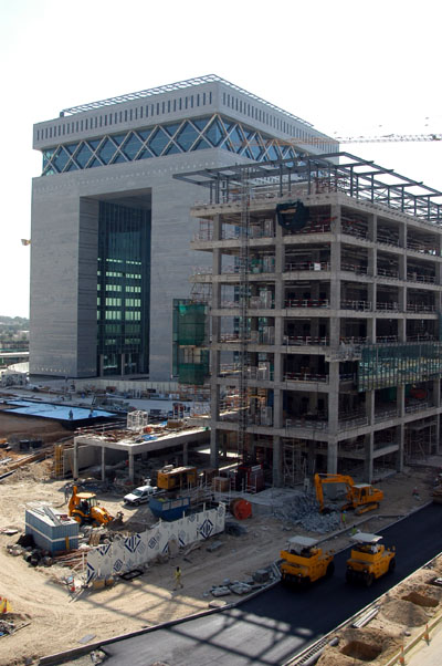 New road going in behind U.P. Tower, Nov 2004