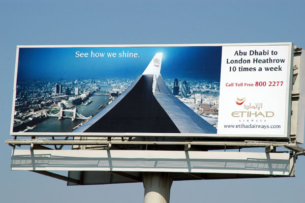 Etihad is the UAE's new Abu Dhabi based airline