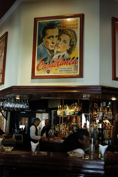 Casablanca themed bar in the Hyatt