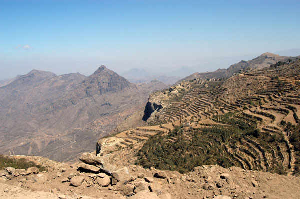 Terraced fields and the Haraz Mountains