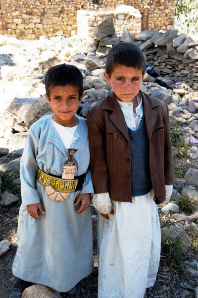 Boys in Al-Hajjarah