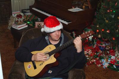 Andy on Guitar - 12/23/2004 at His Grandparents' Home