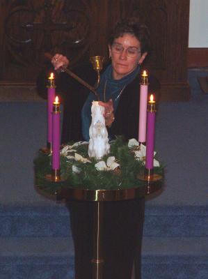 Lighting of the Christ Candle - Photo by Andrew Grupp