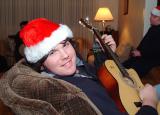 Andy joining in the Christmas Music