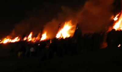 Bonfires on the Levee