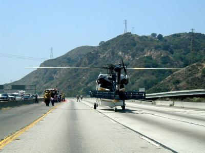Helicopter on I5 California