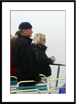 Ron & Michaele watch for puffins and then....THERE they are!