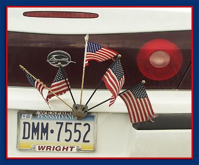 By spring, people have had time to devise more elaborate vehicle flag displays