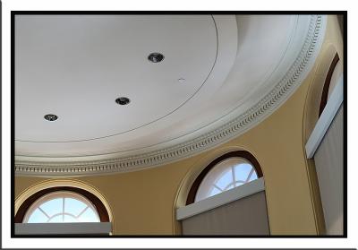 New ceiling in former law library.