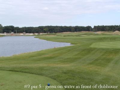 #9 par 5. You can barely see the green on water