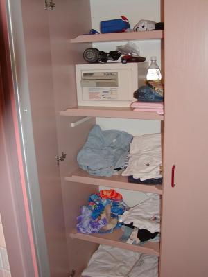 Cabin M115-Shelves Left side of closet