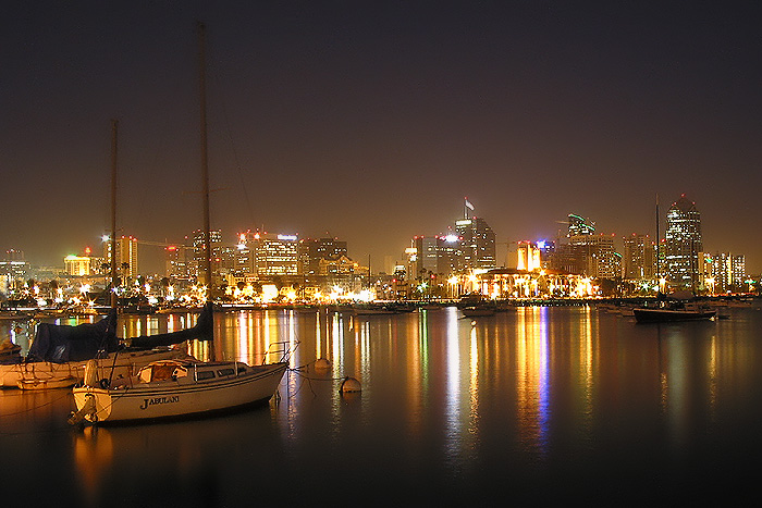 San Diego Bay at Night