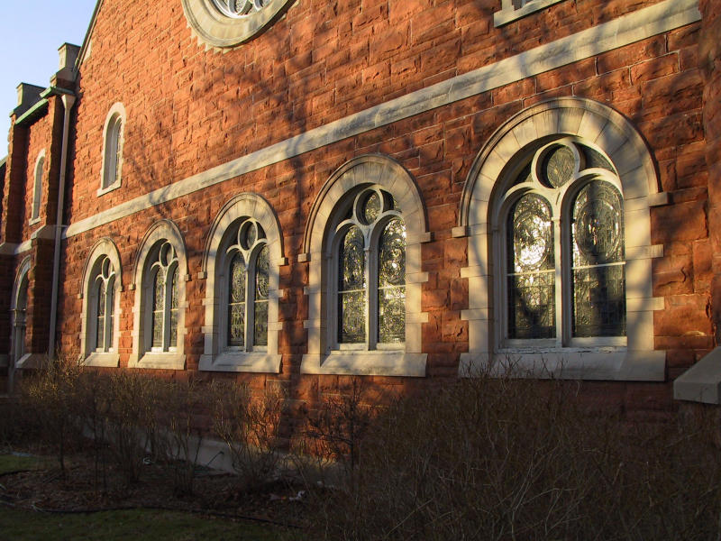 Church Windows in Morning Light