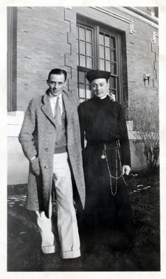 Ely and Father Hube Adams, 1942 (172)