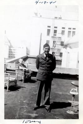 Bert Adams in uniform taken in Los Angeles on weekend leave, 1942 (227)