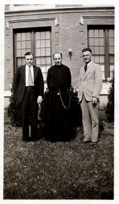 Father Hubert Adams, Bob Adams, and Wade Adams, 1938 (430)