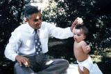 Dad with Mary on blanket, 1950 (293)