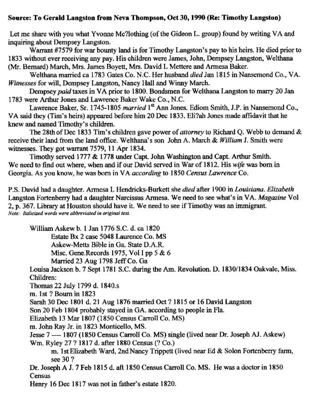 Tim Langston (Research Letter)