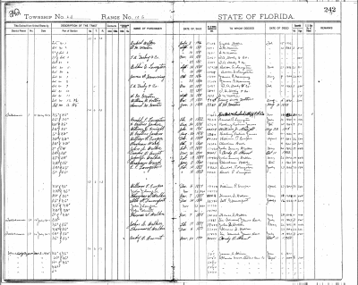 Randal Langston 1882 FL Land Record