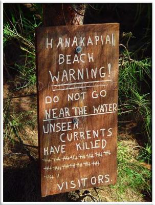 Hanakapiai Beach Warning