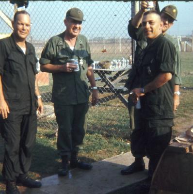 Z017 Kennel Party 1967 TSgt. McCoy, Col. Carter, Capt. DeNisio, Maj. Bender