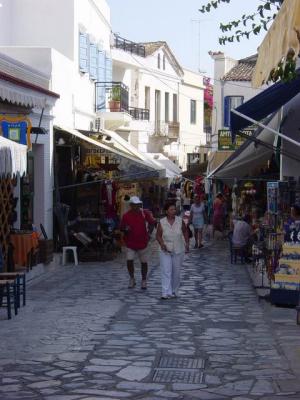 Main pedestrians' street in Tinos Town