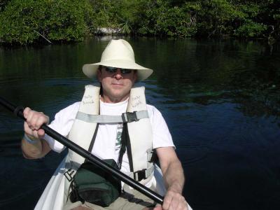 Yours truly kayaking in Mangrove swamp at Xpu-Ha