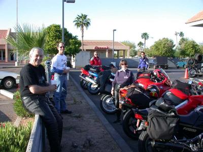 The JSriders meet at the Mobil in Tempe