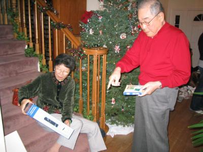 grandparents opening up their goodiez