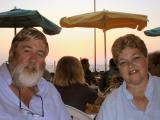 <small>Jack & Susan<br>enjoy the sunset at<br>Frenchys, Clearwater Beach</small>