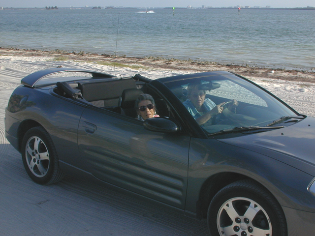 <small>Mom & Sue go<br>cruisin<br>on the beach</small>