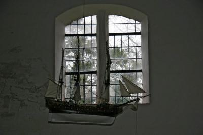 Model ship in the sailor's church