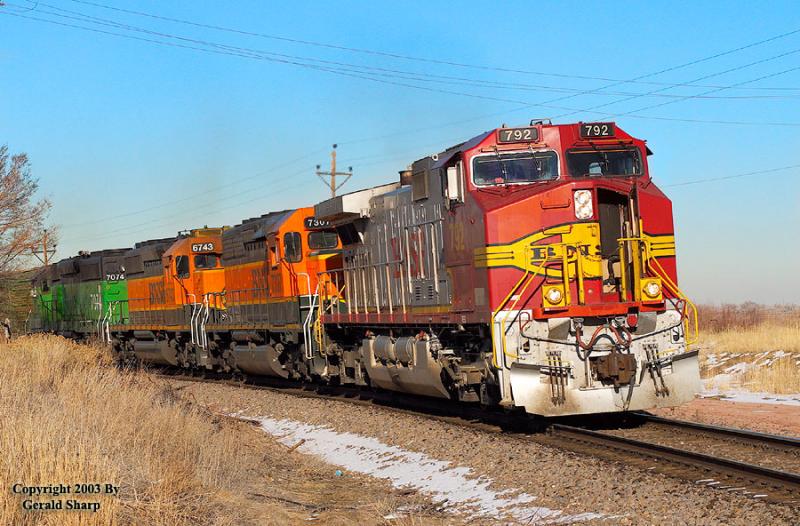 BNSF 792 East At Highland, CO