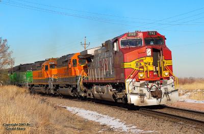 BNSF 792 East At Highland, CO