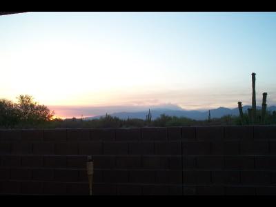 Sunrise on Mt Lemmon Fire