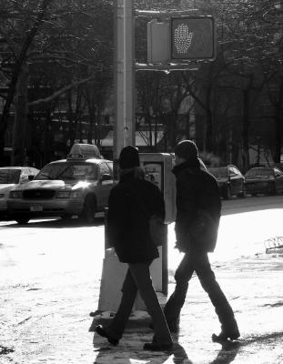 Stepping Out on a Cold Winter Day at LaGuardia Place & 3rd Street