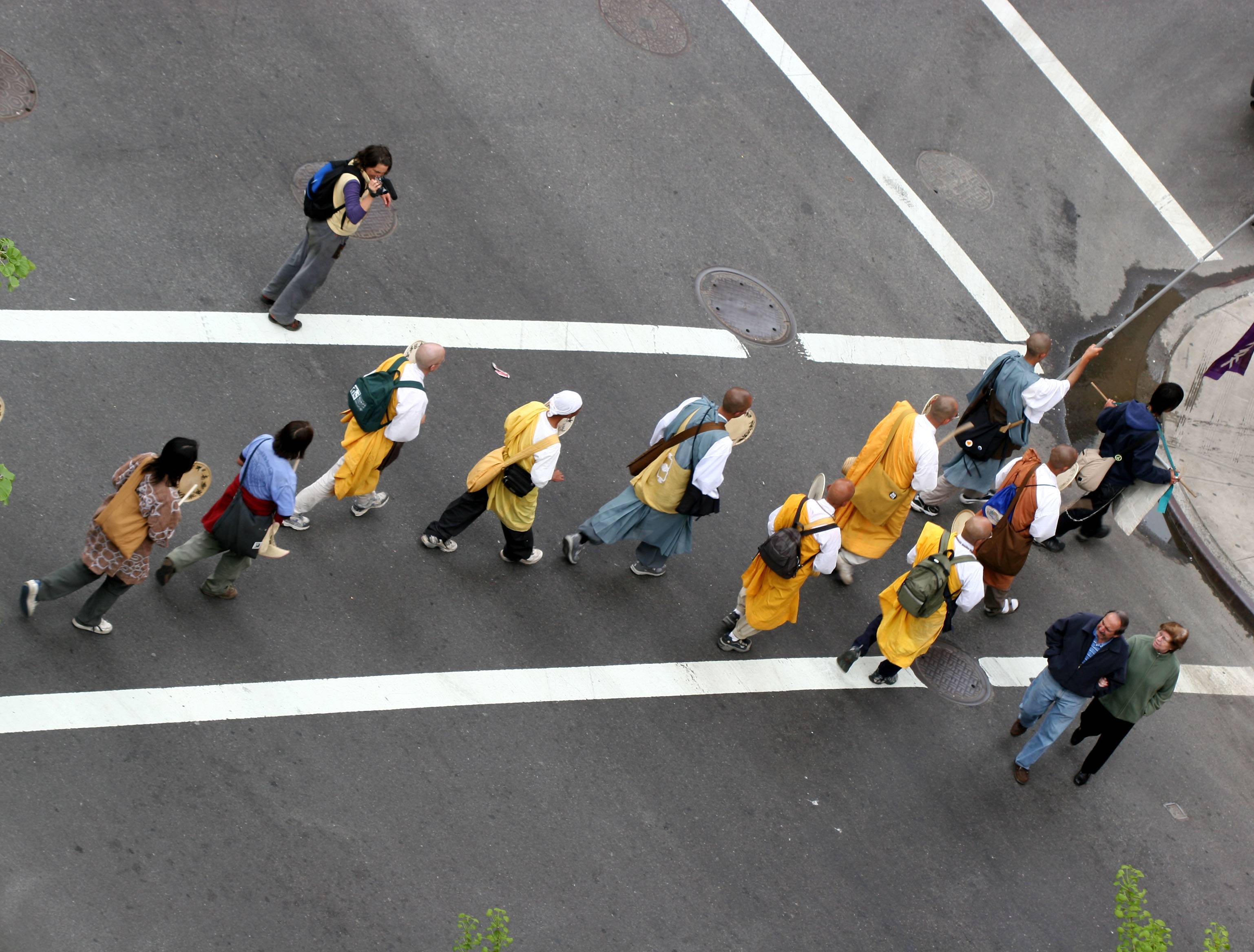 Buddhist Procession to Washington Square on LaGuardia Place at 3rd Street