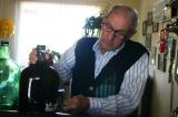 Grandpa pouring his homemade wine