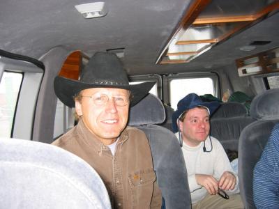 Werner Landry & Mike Solomon in John's condo on wheels