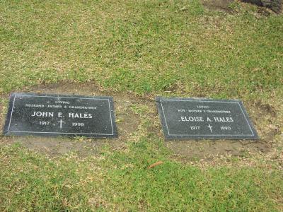 Grave Site of John and Eloise Hales