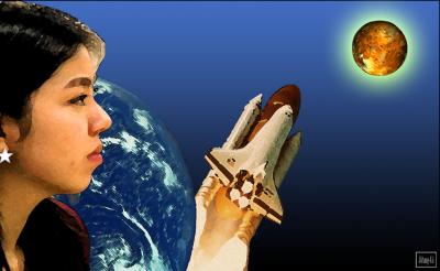 Let's be realistic. say, reach for Mars! Cause that's the nearest star!