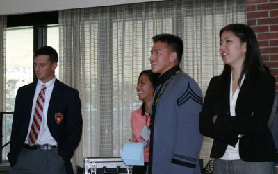 Watching other group's presentation with great disdain...