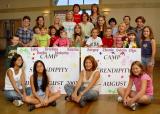Camp volunteers say  goodbye (прощание) to the orphans
