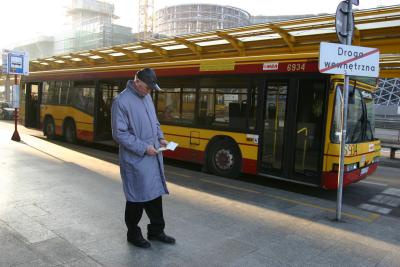 A bus driver taking a pause at the Central Railway Station